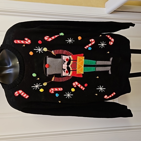 NUTCRACKER LED Light Up Ugly Christmas Holiday Sweater- S/M - Picture 1 of 5